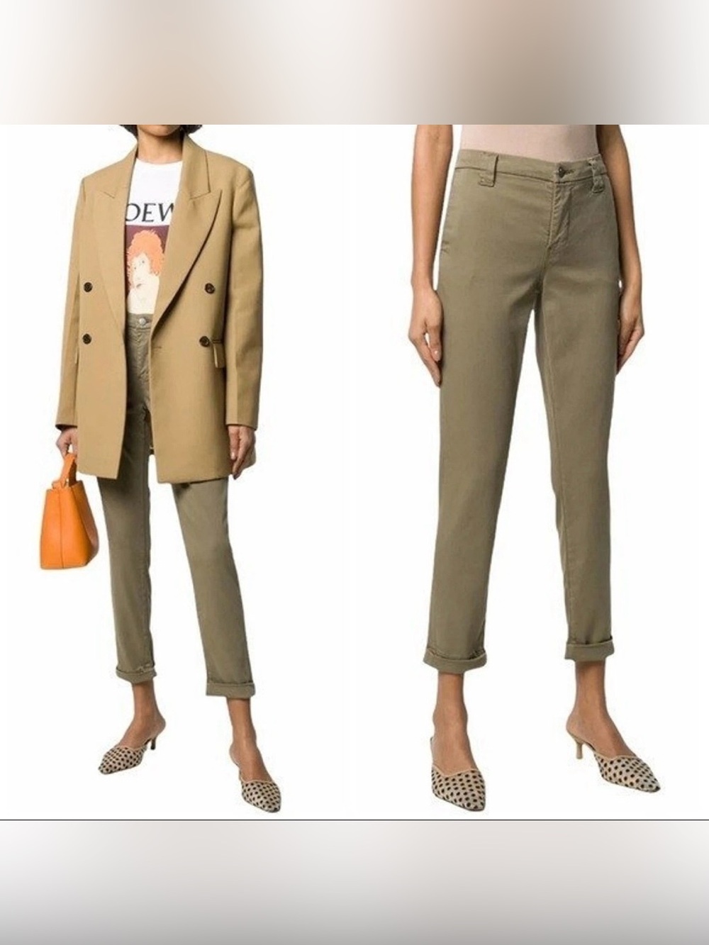 J Brand Olive Slim Straight Tapered Pants - Women's 29